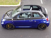 Abarth-595c-2017-Black-Perforated-leather-on-sides-Black-Alcantara-9040-Top-Light-Grey-Alcantara-bottom-Blue-1078-stitching-1