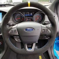 Focus RS mk3 - Black Alcantara 9040 + Yellow Centre stripe Blue 1318 stitching 1