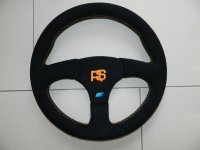 Ford RS - black alcantara, orange stitching + sentre cover 1