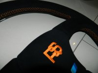 Ford RS - black alcantara, orange stitching + sentre cover 2