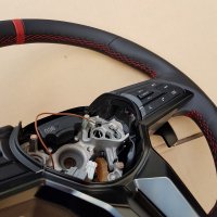 GTR 2017 -  Smooth Nappa leather + Red centre stripe, Red stitching 2