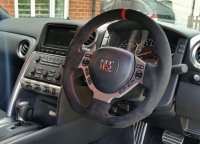 R35 GTR - re-profiled + flat bottom, black alcantara 9040 s+ red centre marker at 12, red stitching 1.jpg