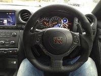 R35 GTR - re-profiled + flat bottom, black alcantara 9040 sides, perforated leather top-bottom, black stitching 1.jpg