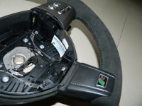 Jaguar XF - dark grey alcantara, green & red stitching 2