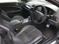 Jaguar XKR  - Standard thickness, Black Alcantara 9040, Dark red 128 stitching 2 (Copy)