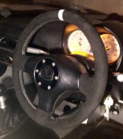 Lotus-Elise-111R-S2-2005-Slightly-thicker-2mm-Black-alcantara-Light-grey-31-centre-stripe-at-12-oclock-Light-grey-stitching-2