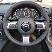 1_Mazda-MX5-Mk3-Thicker-Thumb-grips-added-Perforated-leather-on-sides-Smooth-top-bottom-Mid-Grey-stitching-1
