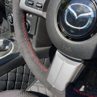 MX5-mk3-Slightly-thicker-Thumb-grips-added-Black-Alcantara-9040-Red-centre-stripe-Red-stitching-2
