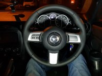 Mazda-MX5-Mk3-Thicker-Thumb-grips-added-Perforated-leather-on-sides-Smooth-top-bottom-Black-stitching