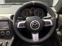 Mazda-MX5-Mk3-Thicker-Thumb-grips-added-Perforated-leather-on-sides-Smooth-top-bottom-Grey-centre-stripe-at-12-oclock-Grey-stitching