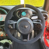 Mini-F56-LCI-JCW-Manual-NON-heated-Original-thickness-Dark-Grey-Alcantara-9002-Yellow-ALCANTARA-centre-stripe-Light-Grey-340-stitching-1