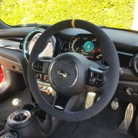 Mini-F56-LCI-JCW-Manual-NON-heated-Original-thickness-Dark-Grey-Alcantara-9002-Yellow-ALCANTARA-centre-stripe-Light-Grey-340-stitching-2