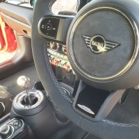 Mini-F56-LCI-JCW-Manual-NON-heated-Original-thickness-Dark-Grey-Alcantara-9002-Yellow-ALCANTARA-centre-stripe-Light-Grey-340-stitching-3