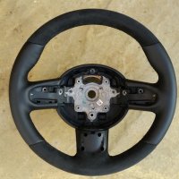 Mini R56 - padded, nappa sides, dark grey alcantara 9002 topbottom, black stitching (JCW style)