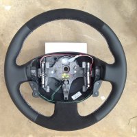 Megane 225 - Thicker, nappa sides, black alcantara top-bototm, white stitching 1