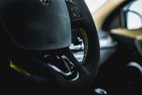 Megane RS 250 - Black alcantara 9040 + Yellow centre strip at 12 o'clock, Yellow stitching 3