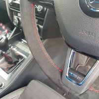 Octavia-vRS-2015-Round-with-paddles-Full-Black-Alcantara-9040-Red-centre-stripe-Red-stitching-2