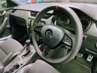 Octavia-vRS-2015-Round-with-paddles-Slightly-thicker-Perforated-leather-on-sides-extended-Smooth-ONLY-top-Red-centre-stripe-Red-stitching-2