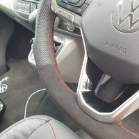 VW-T6.1-Full-Modification-with-Flat-bottom-Perforated-leather-on-sides-Black-Alcantara-9040-top-bottom-Red-stitching-3