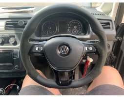 VW-T6-Highline-No-paddles-Full-modification-with-Flat-bottom-PROFILES-Black-Alcantara-9040-on-sides-PERFORATED-leather-top-bottom-Light-grey-412-stitching