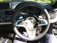 E89 SE with paddels - padded, Nappa, Black stitching - Msport style 1
